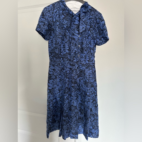 Brooks brothers 100% silk size 0 midi pleated dress - Picture 2 of 8